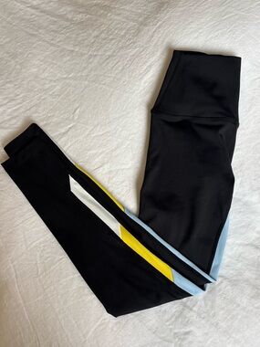 SPLITS59 Black Legging with Stripe Detail, Size S, Excellent Condition